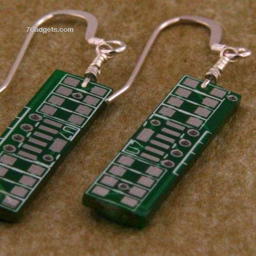 Circuit Board Earrings