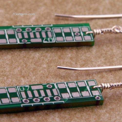 Circuit Board Earrings