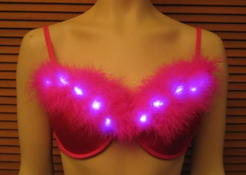 7 lighted bras with LEDs