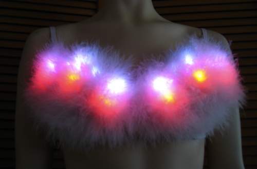 7 lighted bras with LEDs