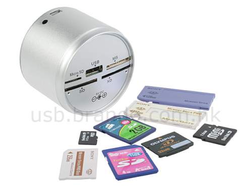 Canned Shape Card Reader + 3-port Hub Combo<br />