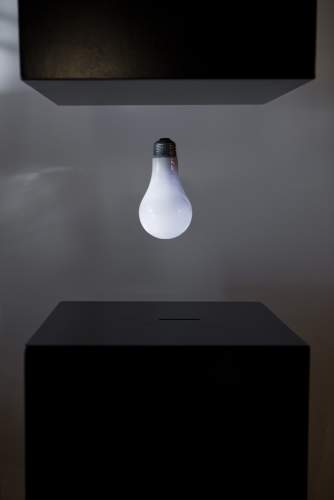 Light bulb levitating 