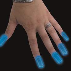 Glow finger nails