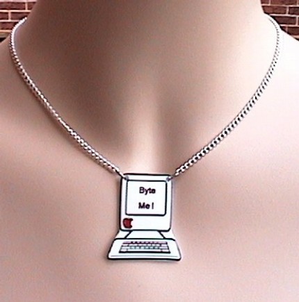 BYTE ME Computer Necklace