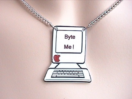 BYTE ME Computer Necklace