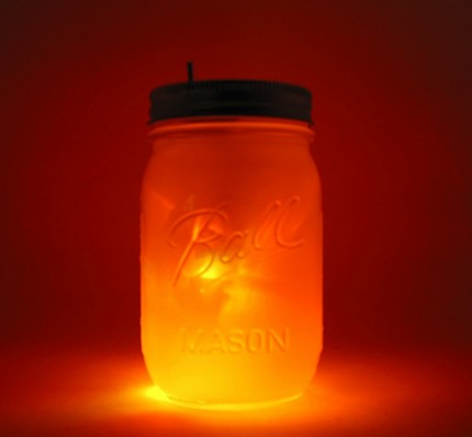 Sun and Moon Mason Jar Night Light