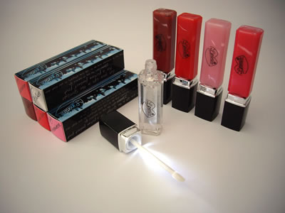 Gloss with LED light and mirror