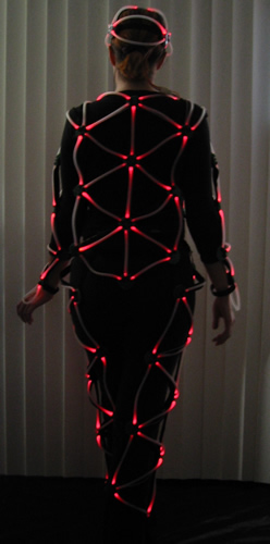 Costume with multi-color LEDs 