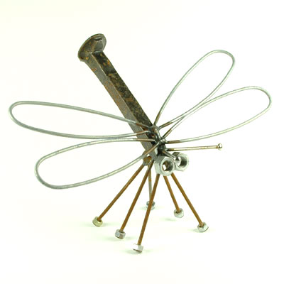 metal bug sculpture