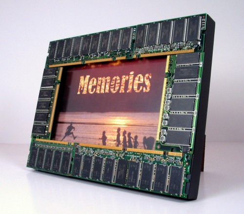 Computer Memories 5 x 7 Wooden Photo Frame