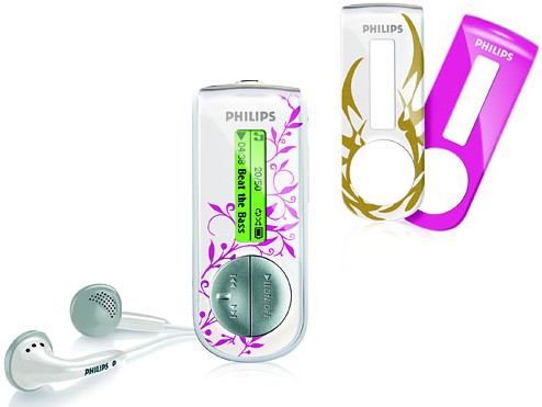  make voice recordings on the fly with the Philips 2GB Flash MP3 Player.