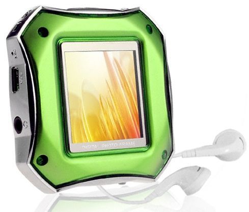 Green MP3 Player and Digital Photo Frame