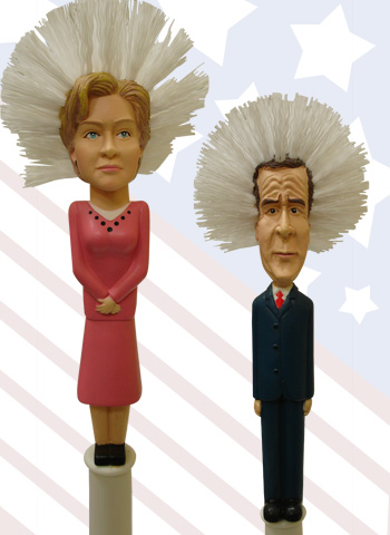 Hillary and Bush Toilet Brushes