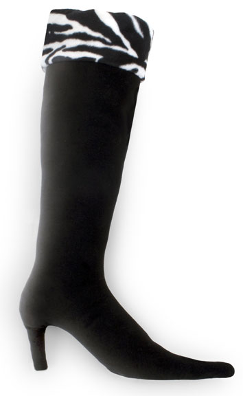 Zebra Boot Pillow
