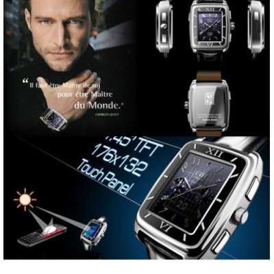 Watch GSM Cellphone with 1.5\" TFT Touchscreen MP3 MP4 playe