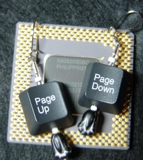 Page Up and Page Down earrings