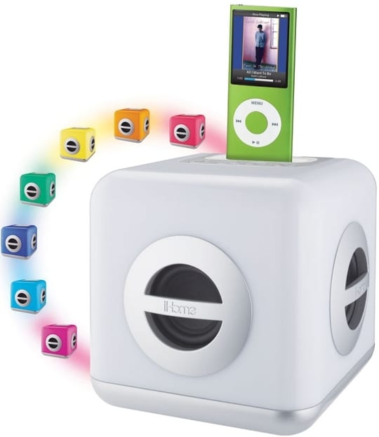LED Color Changing Stereo System with Built-in Subwoofer For Your iPod