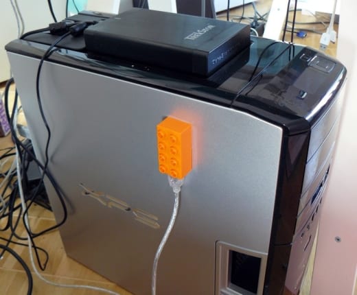 micro memory drive in a LEGO Duplo micro memory drive in a LEGO Duplo