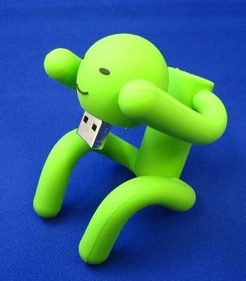 USB memory is a green man