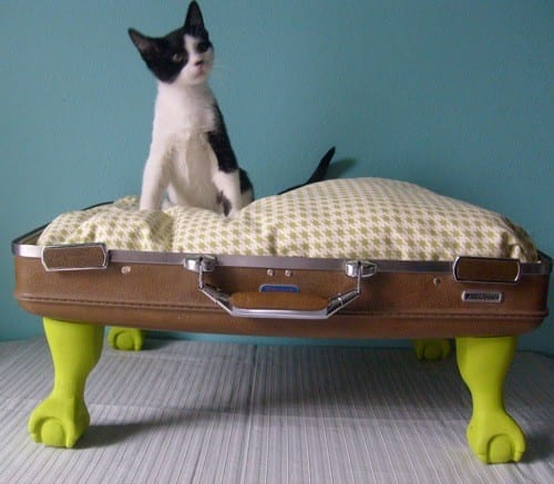 Vintage Suitcase Pet Bed