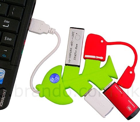 USB Fishbones 4-Port Hub 