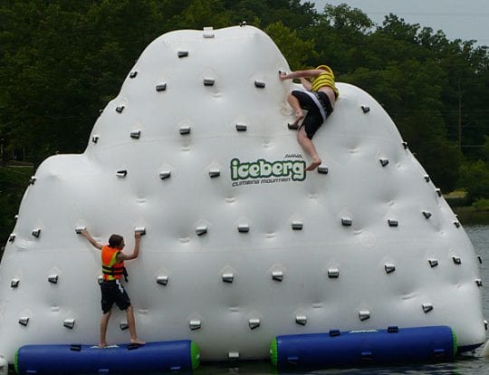 Iceberg Floating Climbing Wall and Water Slide