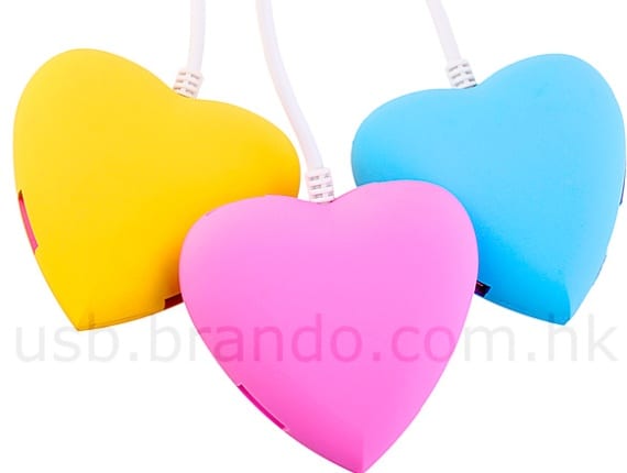 USB Heart 4-Port Hub