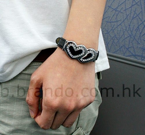USB Jewel Heart-to-Heart Bracelet Flash Drive