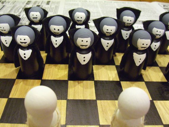 Mummies and Vampires Checkers for Halloween