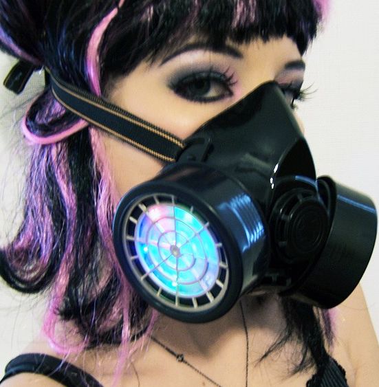 LIGHT-UP LED RESPIRATOR GAS MASK HALLOWEEN