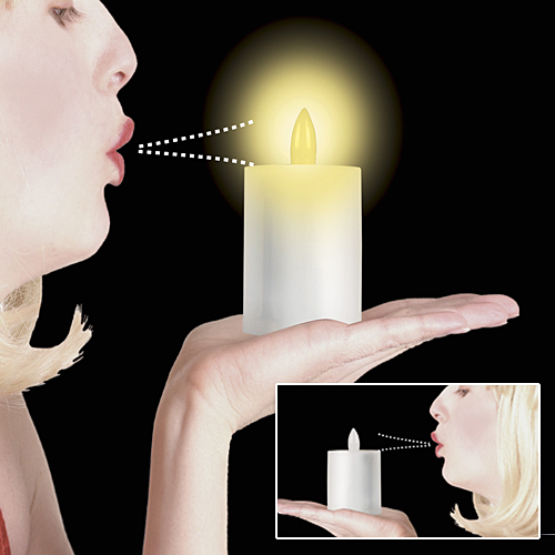 Blow on/off candle l