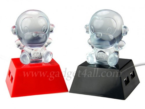 Crystal Monkey 4-port USB Hub