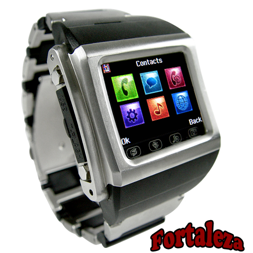 Quad Band Watchphone in Stainless Steel