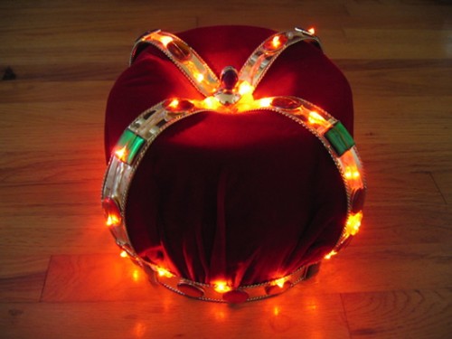 crown with flashing multicolor LEDs