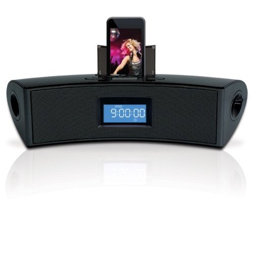 Digital Speaker System with Dual Alarm Clock/FM Radio for iPod and MP3 Players Digital Speaker System with Dual Alarm Clock/FM Radio for iPod and MP3 Players