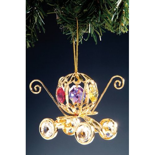 Coach Swarovski Crystal 24k Gold Plated Ornament