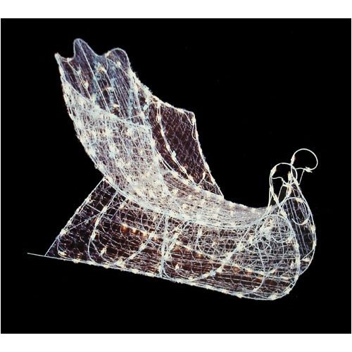 Lighted Crystal 3-D Christmas Sleigh Yard Art Decoration Lighted Crystal 3-D Christmas Sleigh Yard Art Decoration