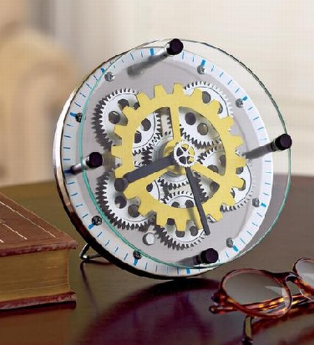 GearUp™ Brass Clock