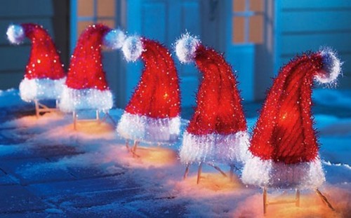 Santa Hat Path Lights