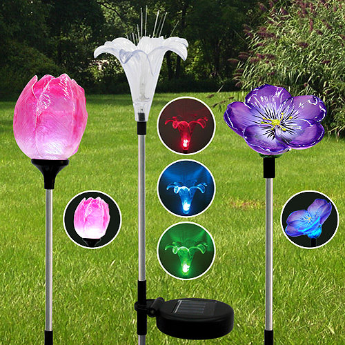 Solar Lily Flower Stake