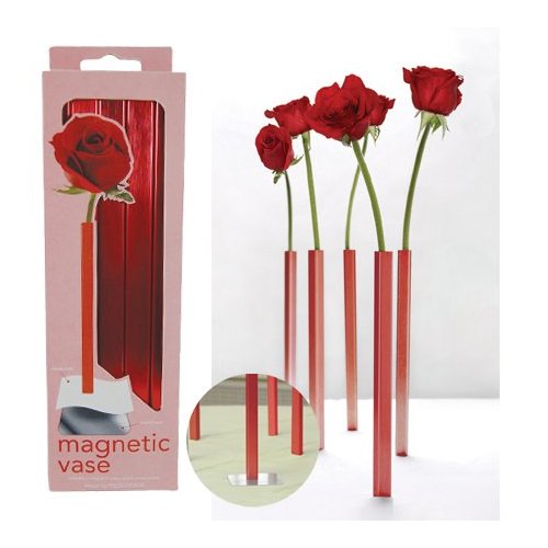 Red Magnetic Vases