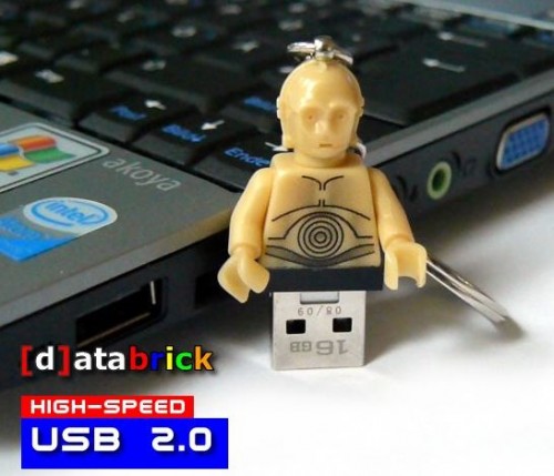 16GB USB Micro Stick in a new limited collector Model golden Droid