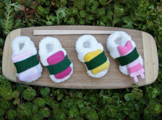Sushi Baby Booties