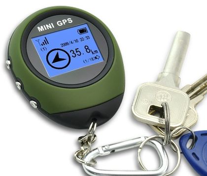 GPS Receiver + Location Finder Keychain