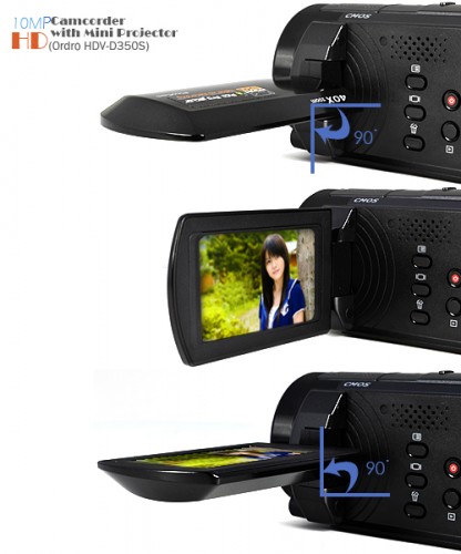 10MP HD Camcorder with Mini Projector