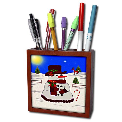 Snowman - Tile Pen Holders