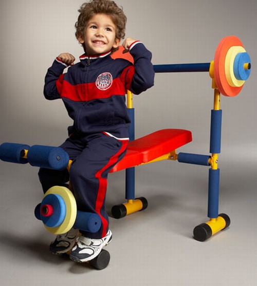 Redmon Kid's Weight Bench Set
