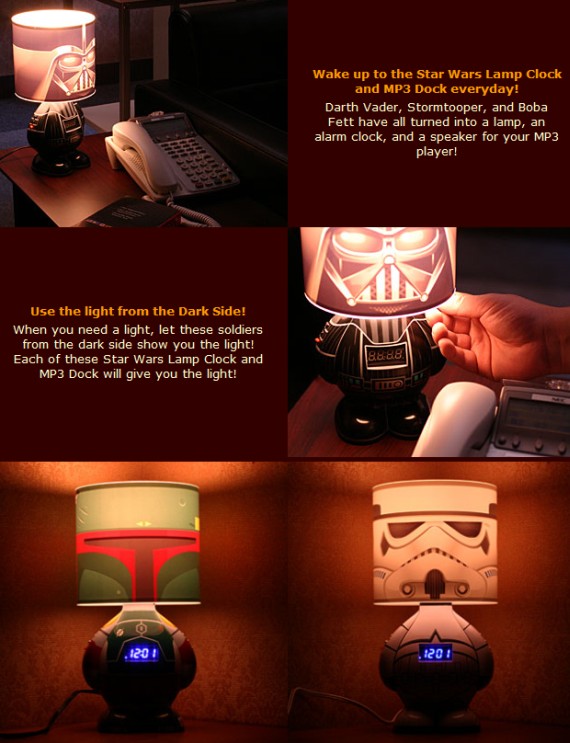 Star Wars Lamp Clock and MP3 Dock