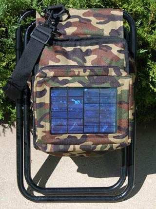 SunPlug Solar Charger Fishing Stool and Bag