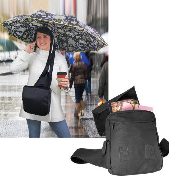 Hands Free Umbrella Holder and Bag